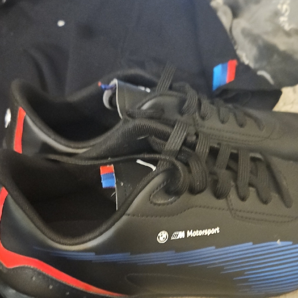 BMW Motorsport Black and Red Sneakers